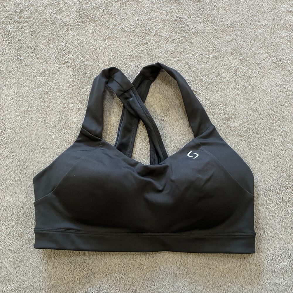 Brooks Uplift Black Activewear Comfort Crossback Sports Bra Women's Size Large